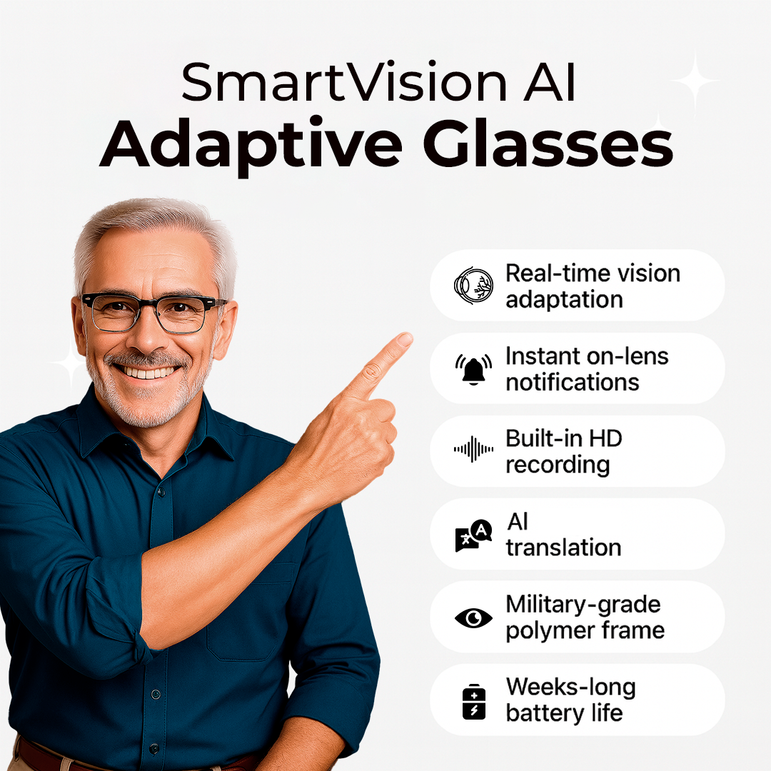 SmartVision AI-Powered Adaptive Glasses